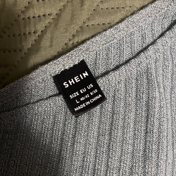 One-Shoulder Ribbed Top in Light Gray - Picture 2 of 2